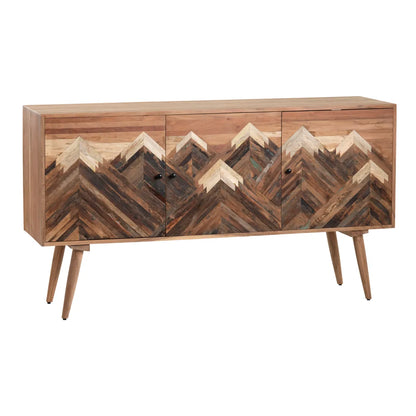 Zephyr Glen Nevada Three-Door Sideboard - Brown - Rustic