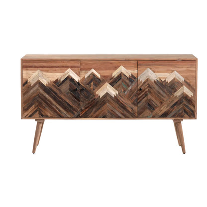 Zephyr Glen Nevada Three-Door Sideboard - Brown - Rustic