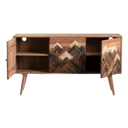 Zephyr Glen Nevada Three-Door Sideboard - Brown - Rustic