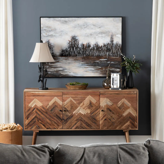 Zephyr Glen Nevada Three-Door Sideboard - Brown - Rustic