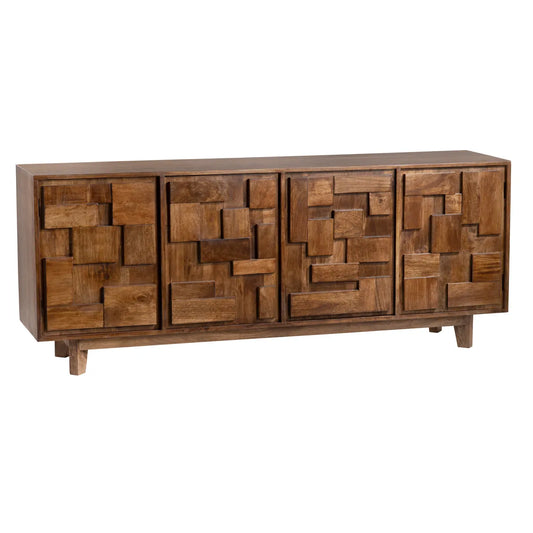 Ambercrest Four-Door Sideboard - Brown - Contemporary