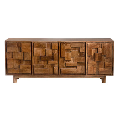 Ambercrest Four-Door Sideboard - Brown - Contemporary