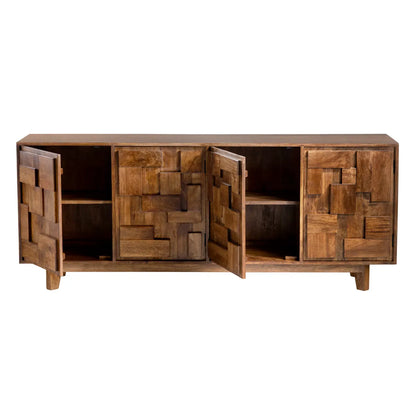 Ambercrest Four-Door Sideboard - Brown - Contemporary