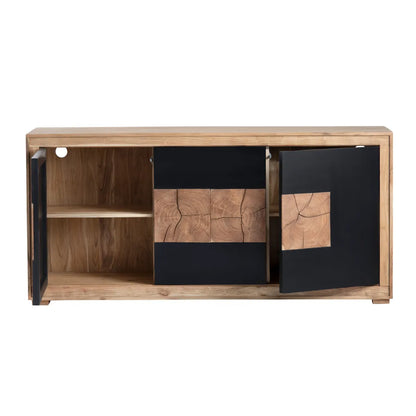 Barrowfield Three-Door Console - Natural - Contemporary, Rustic