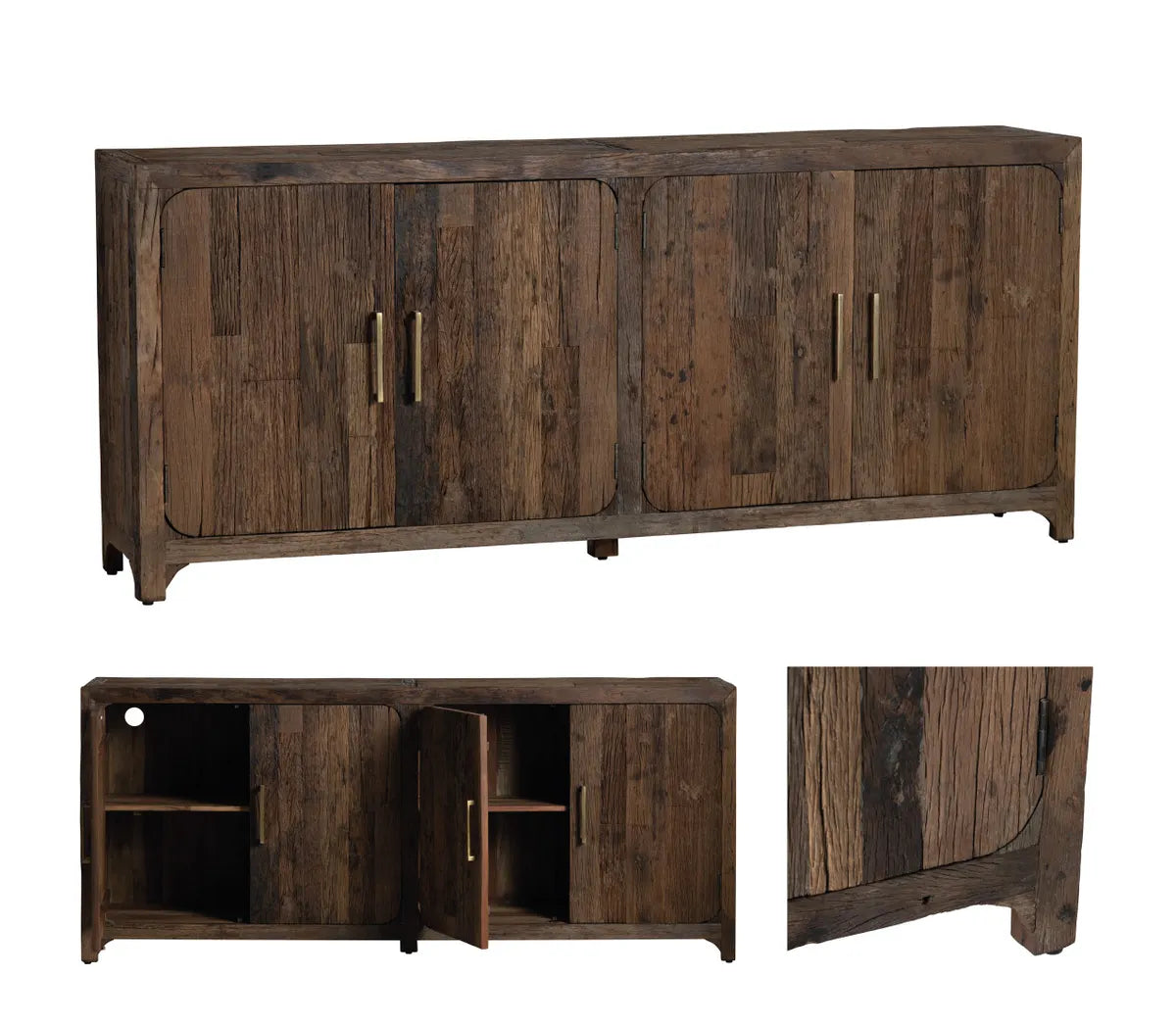 Cheswick Ridge Four-Door Sideboard - Brown - Rustic