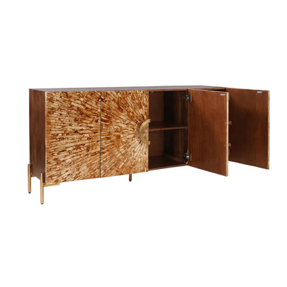 Ironwood Bone Inlay Sideboard, Buffet, or Credenza | 70 x 16 x 33.5 (in)
