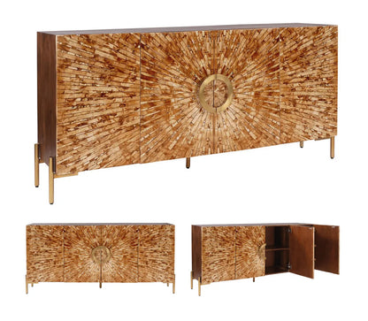Ironwood Bone Inlay Sideboard, Buffet, or Credenza | 70 x 16 x 33.5 (in)