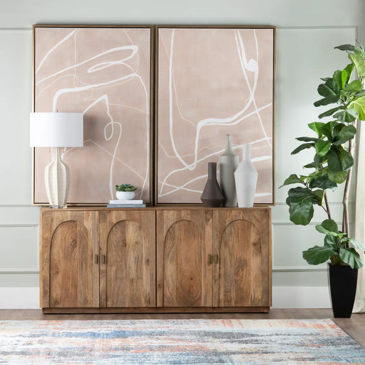 Sterling Four-door Sideboard, Buffet, or Credenza | 74 x 16 x 34.25 (in)