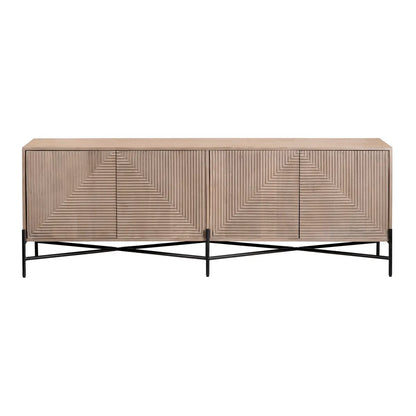 Doverly Four-Door Cabinet - Natural - Transitional