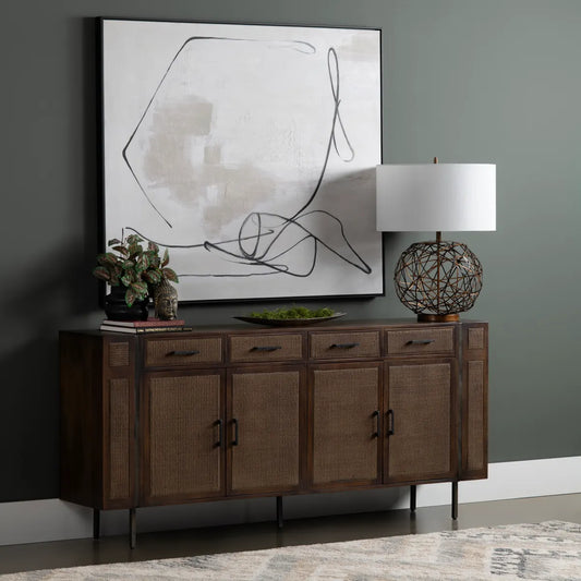 Elmstead Four-Door Sideboard - Brown - Coastal, Rustic