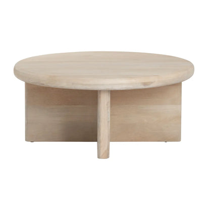 Arden Round Whitewash Cocktail or Coffee Table