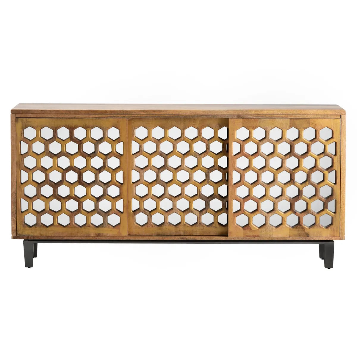 Falkirk Manor Honeycomb Sideboard - Brown - Rustic, Transitional