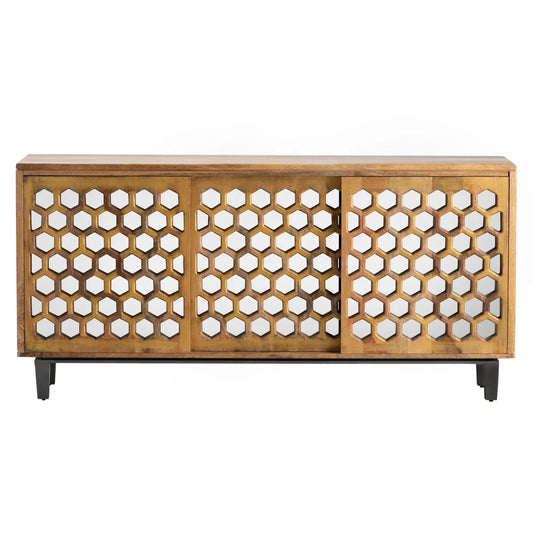 Falkirk Manor Honeycomb Sideboard - Brown - Rustic, Transitional
