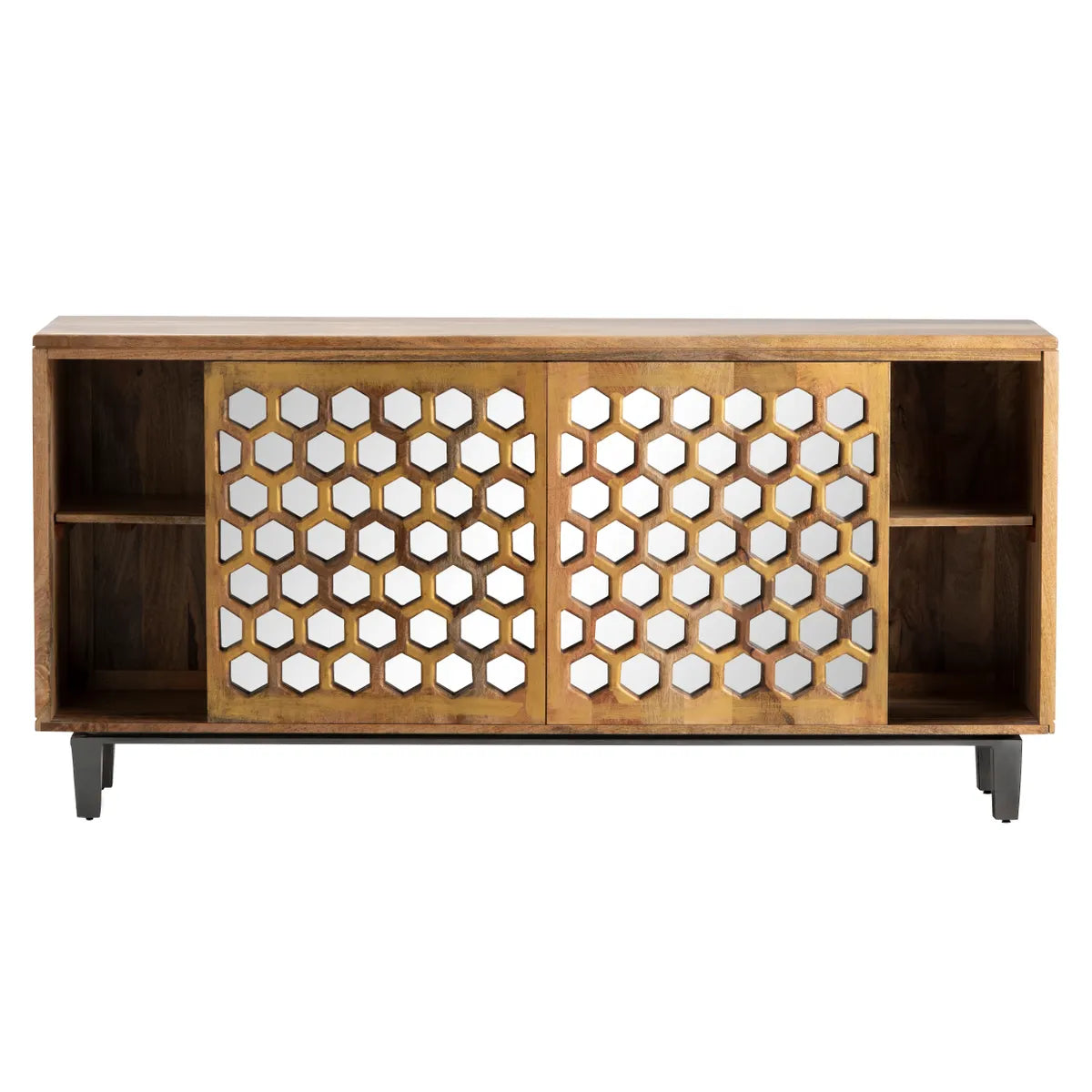 Falkirk Manor Honeycomb Sideboard - Brown - Rustic, Transitional