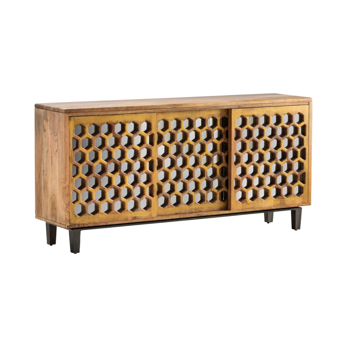 Falkirk Manor Honeycomb Sideboard - Brown - Rustic, Transitional