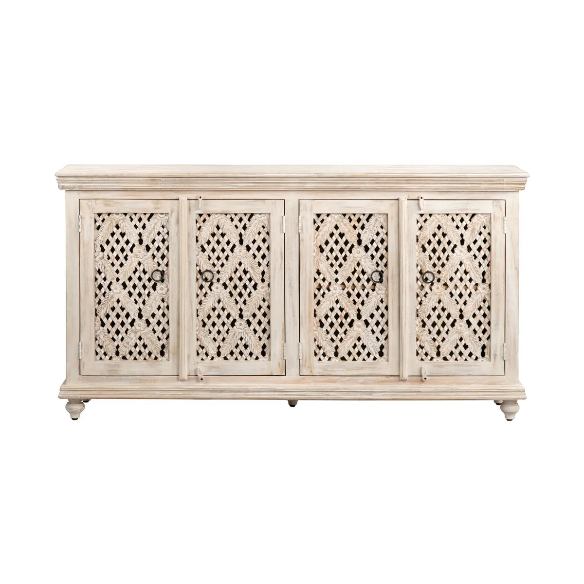 Greystone Four-Door Sideboard - White - Coastal