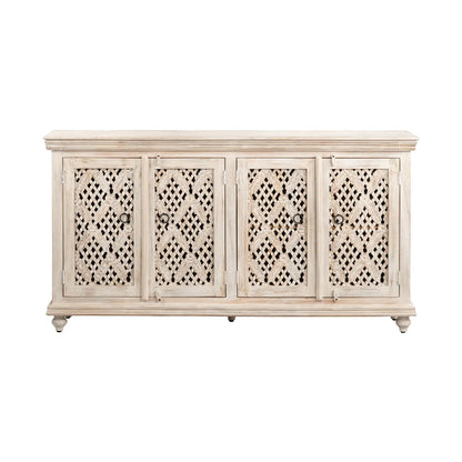 Greystone Four-Door Sideboard - White - Coastal