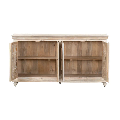 Greystone Four-Door Sideboard - White - Coastal
