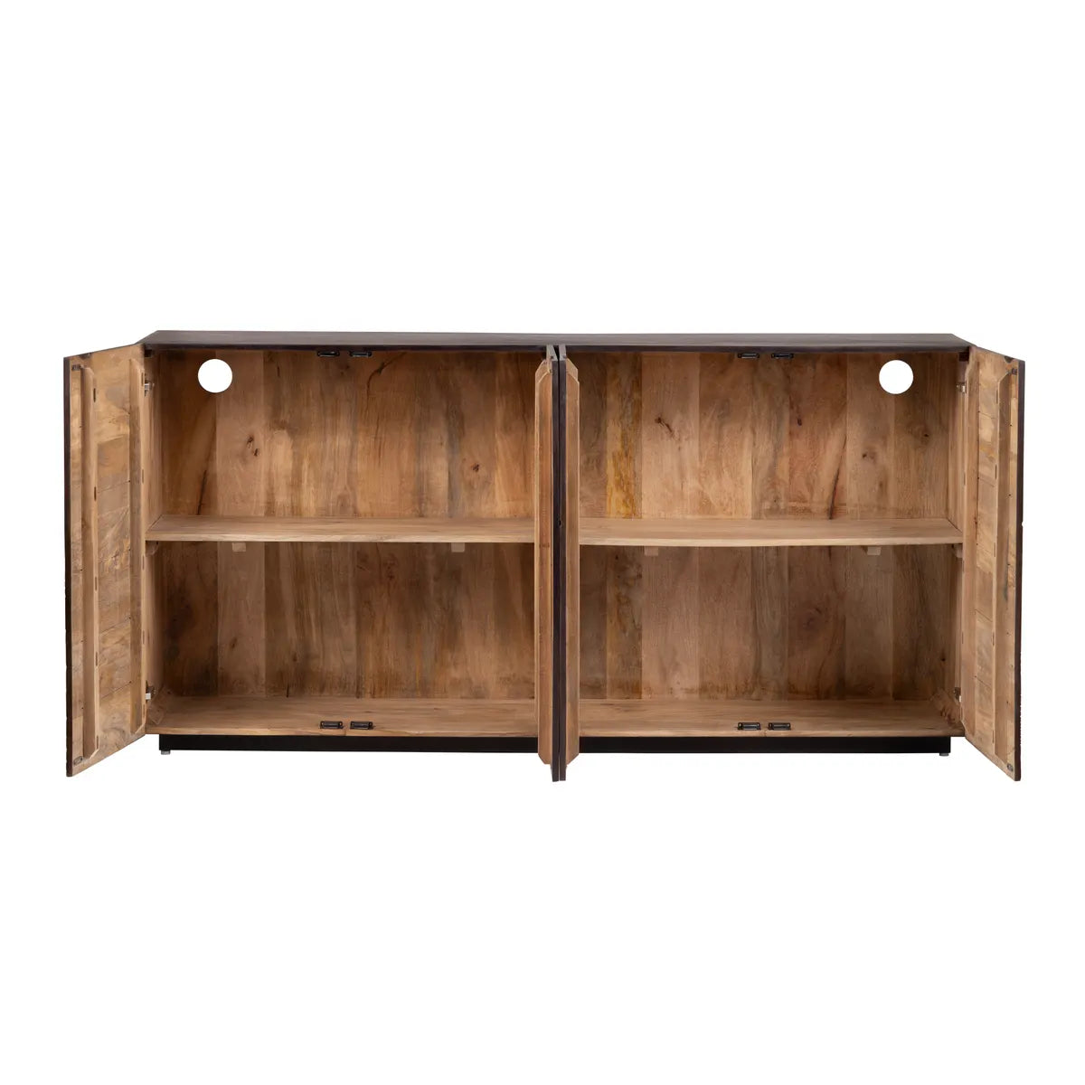 Hartleigh Leaf Four-Door Sideboard - Brown - Transitional