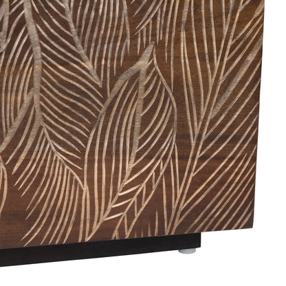 Hartleigh Leaf Four-Door Sideboard - Brown - Transitional