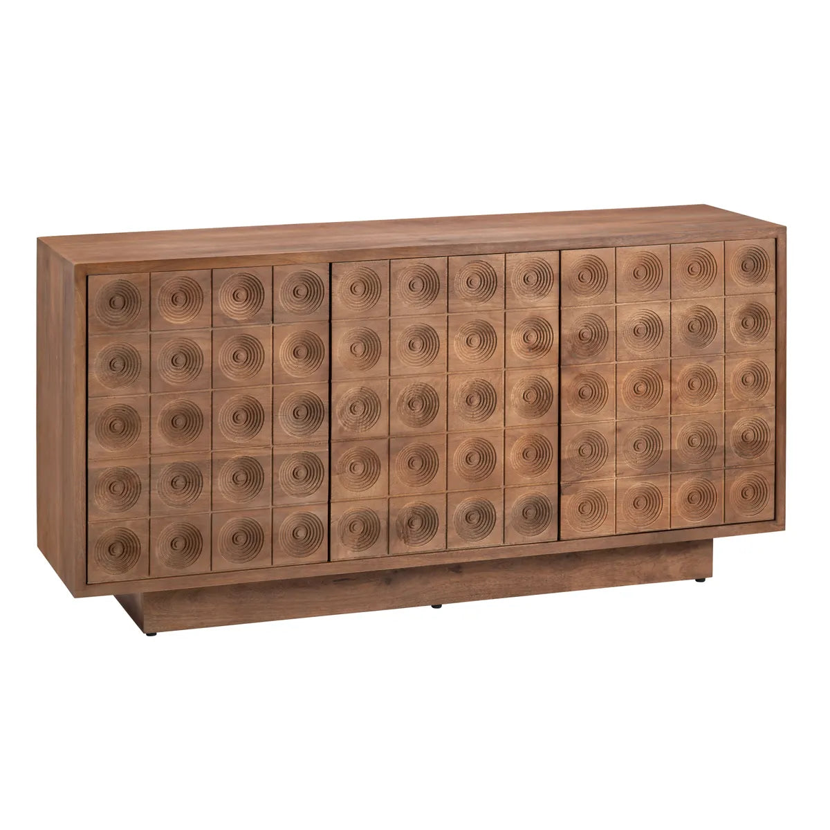 Invermere Three-Door Sideboard - Brown - Transitional