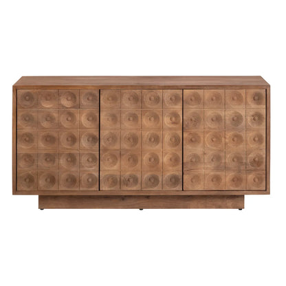 Invermere Three-Door Sideboard - Brown - Transitional