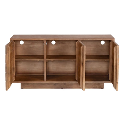 Invermere Three-Door Sideboard - Brown - Transitional