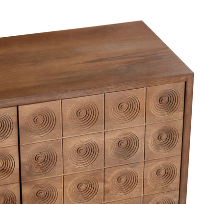 Invermere Three-Door Sideboard - Brown - Transitional