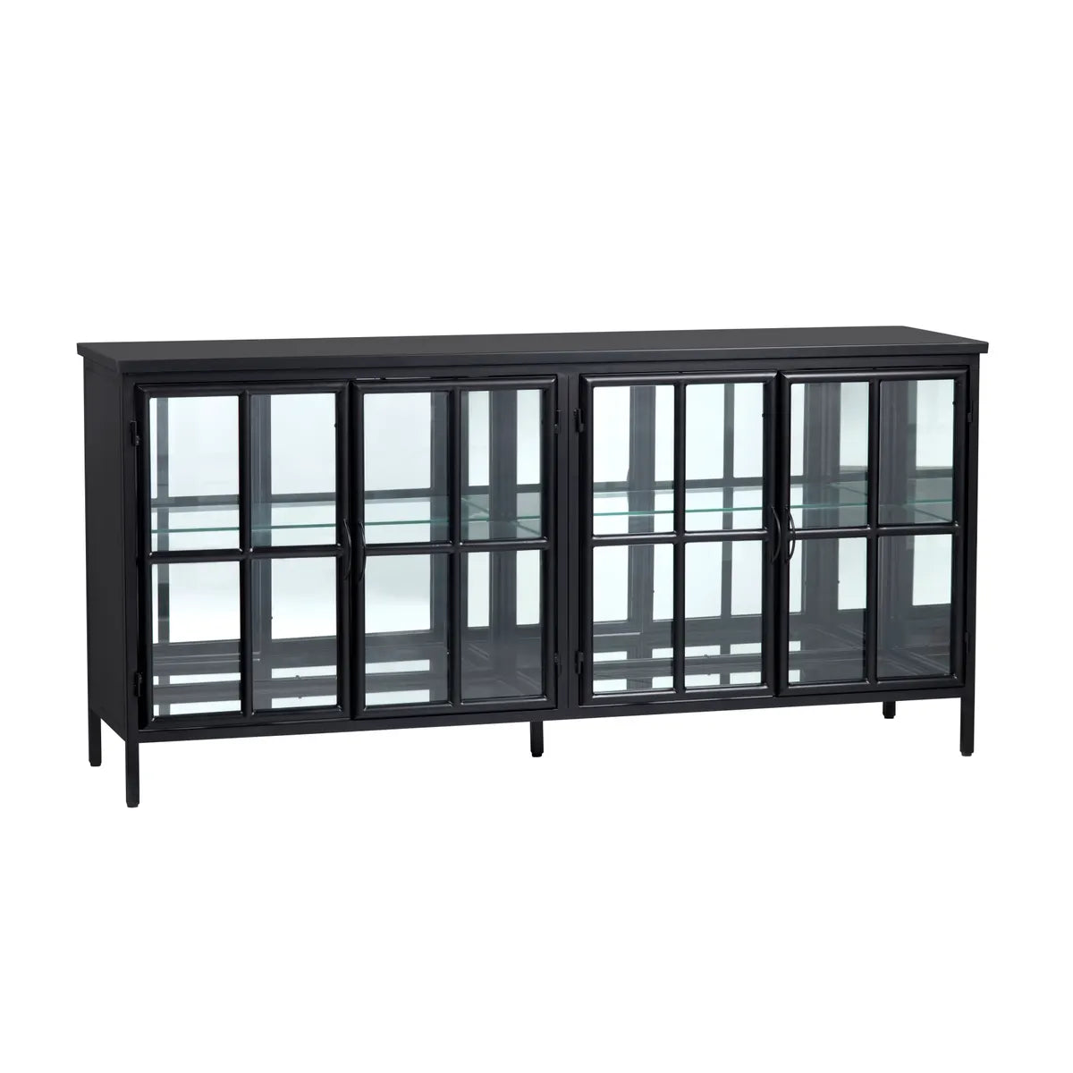 Jasperwood Four-Door Sideboard - Black - Contemporary, Transitional