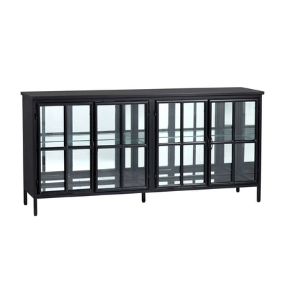 Jasperwood Four-Door Sideboard - Black - Contemporary, Transitional