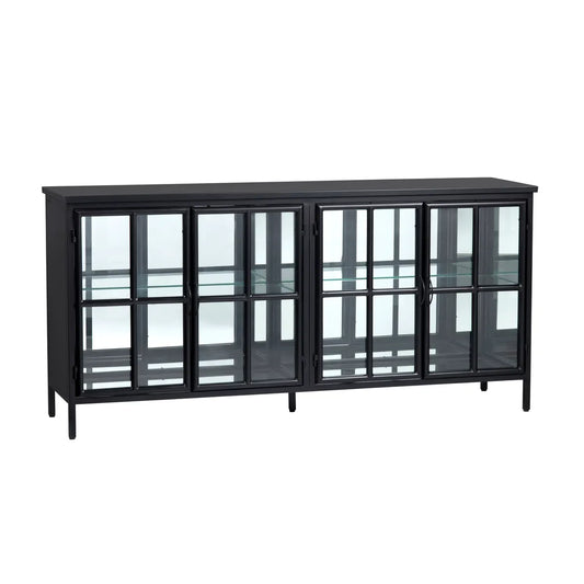 Jasperwood Four-Door Sideboard - Black - Contemporary, Transitional