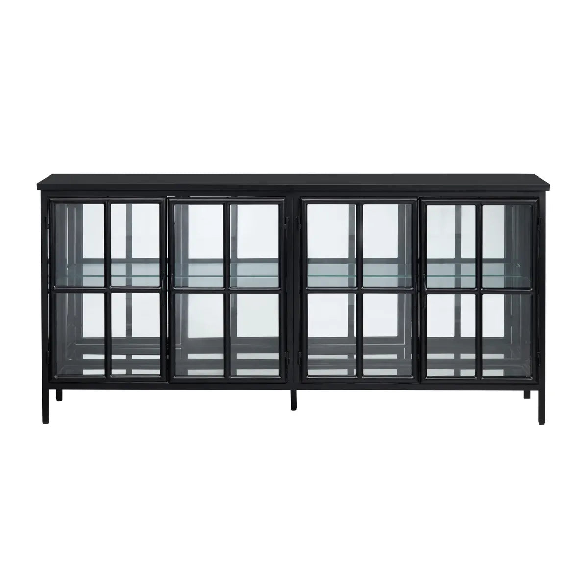 Jasperwood Four-Door Sideboard - Black - Contemporary, Transitional