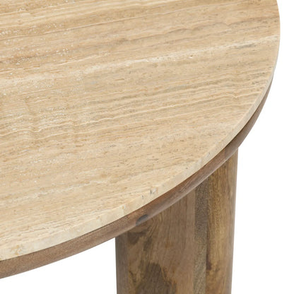 Preston Round Solid Wood Cocktail or Coffee Table