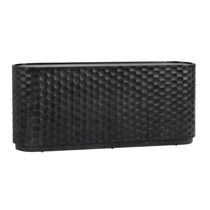 Langdon Four-Door Sideboard (Black) - Black - Transitional