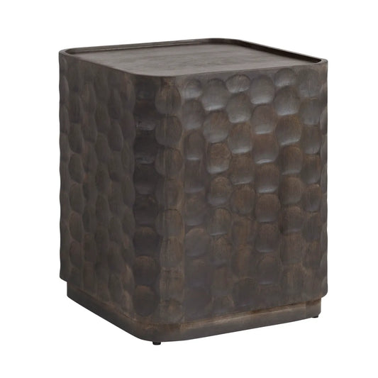 Garyt Square Hammered Metal End Table – Bronze Finish (Set of 2)