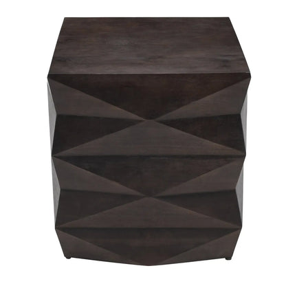Briarcliff Faceted End Table – Dark Espresso Finish (Set of 2)