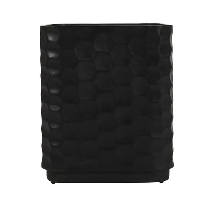 Garyt Square Hammered End Table – Black Finish (Set of 2)
