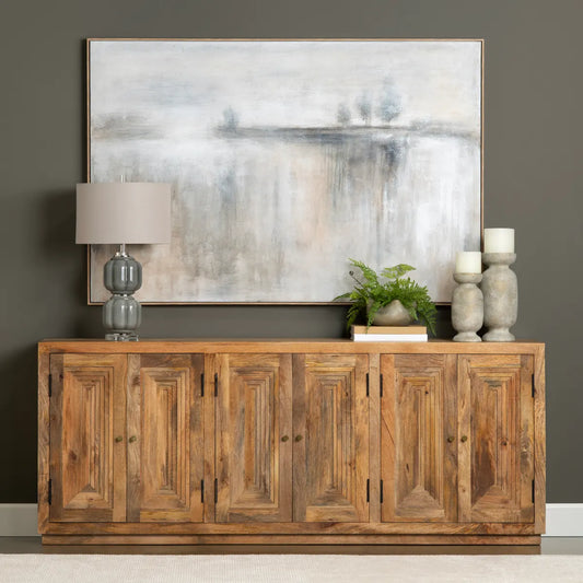Norwick Six-Door Sideboard - Natural - Transitional