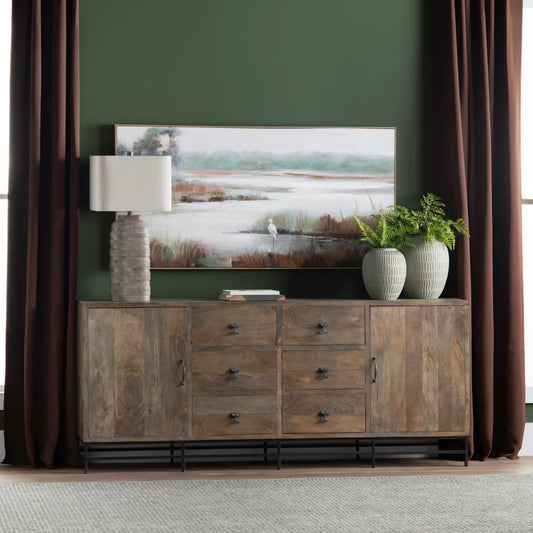 Silverton Sideboard, Buffet, or Credenza | 80 x 16 x 34 (in)