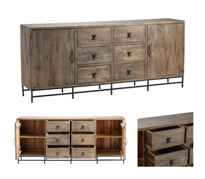 Silverton Sideboard, Buffet, or Credenza | 80 x 16 x 34 (in)