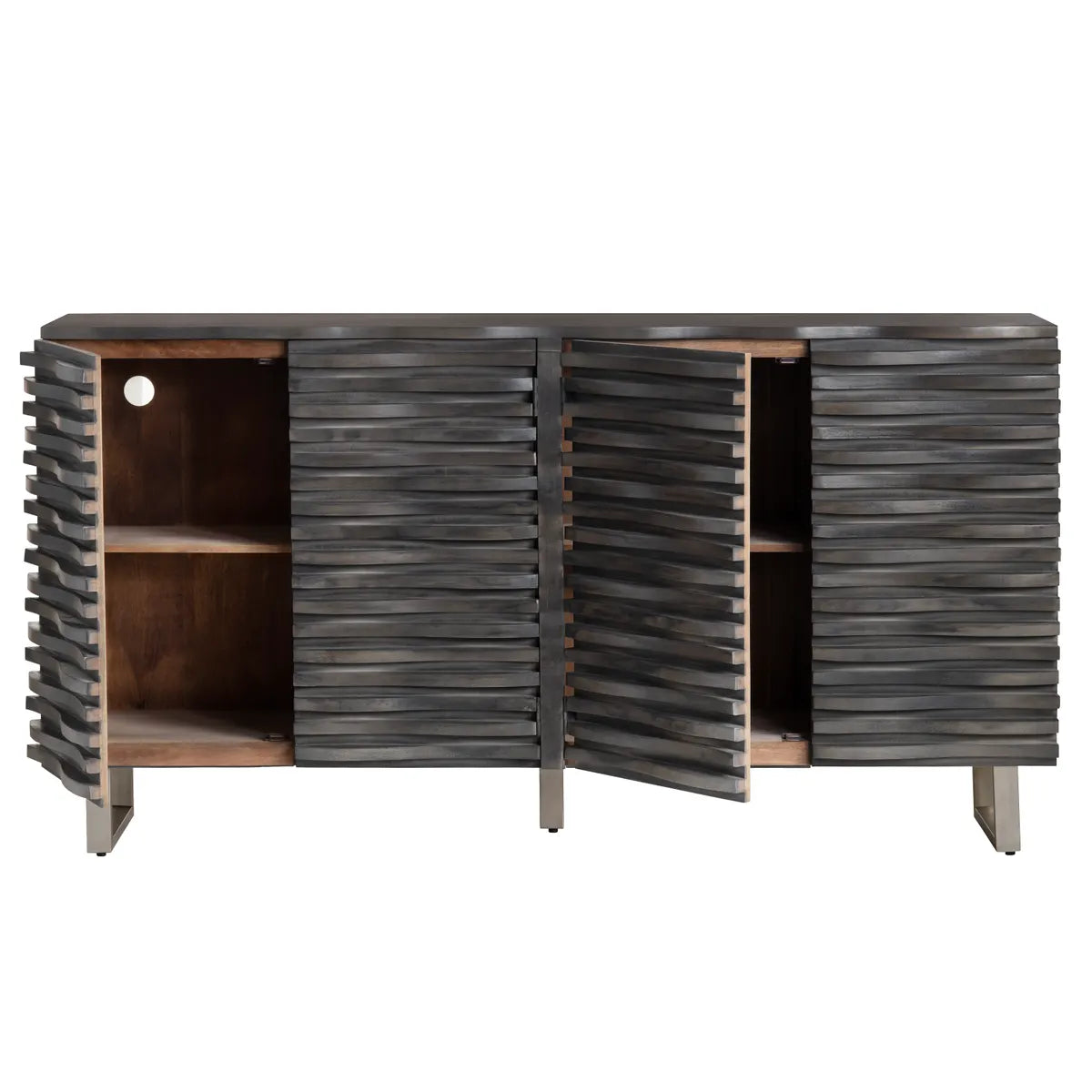 Oakvale Wave Sideboard - Grey - Contemporary, Transitional