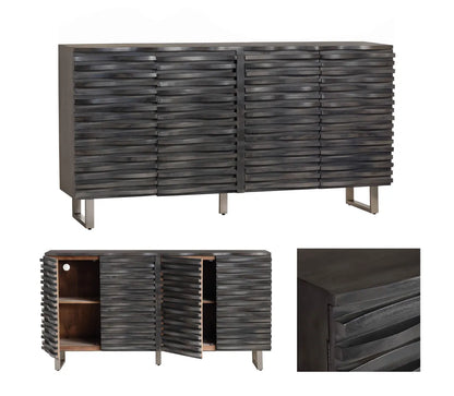 Oakvale Wave Sideboard - Grey - Contemporary, Transitional