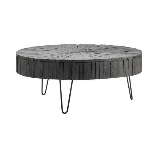 Harper Charred Wood Cocktail or Coffee Table