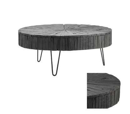 Harper Charred Wood Cocktail or Coffee Table