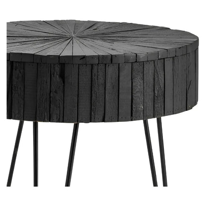 Harper End Table (Set of 2) - Round - Cylindrical - Solid Wood - Metal Frame