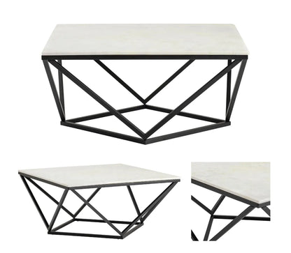 Somerset Geometric Marble Cocktail or Coffee Table