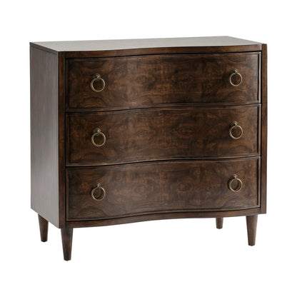 Burlington Stained Brown Nightstands (2-Pack), Olive Ash Burl Veneer, Wood, Traditional, antique-style handles