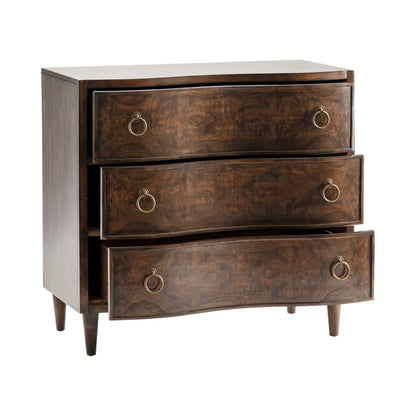 Burlington Stained Brown Nightstands (2-Pack), Olive Ash Burl Veneer, Wood, Traditional, antique-style handles