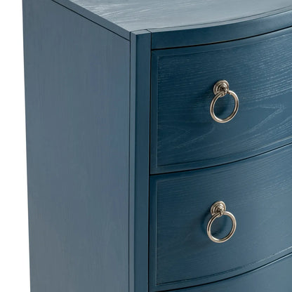 York Painted Blue Nightstands (2-Pack), Veneer, Wood, Transitional, tapered legs, solid wood craftsmanship