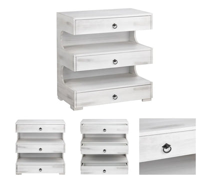 Bar Harbor Painted Grey Nightstands (2-Pack), Mdf, Wood, Transitional, tapered legs, solid wood craftsmanship